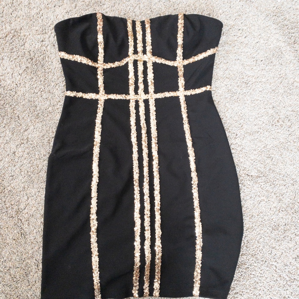 Short party dress GOLD